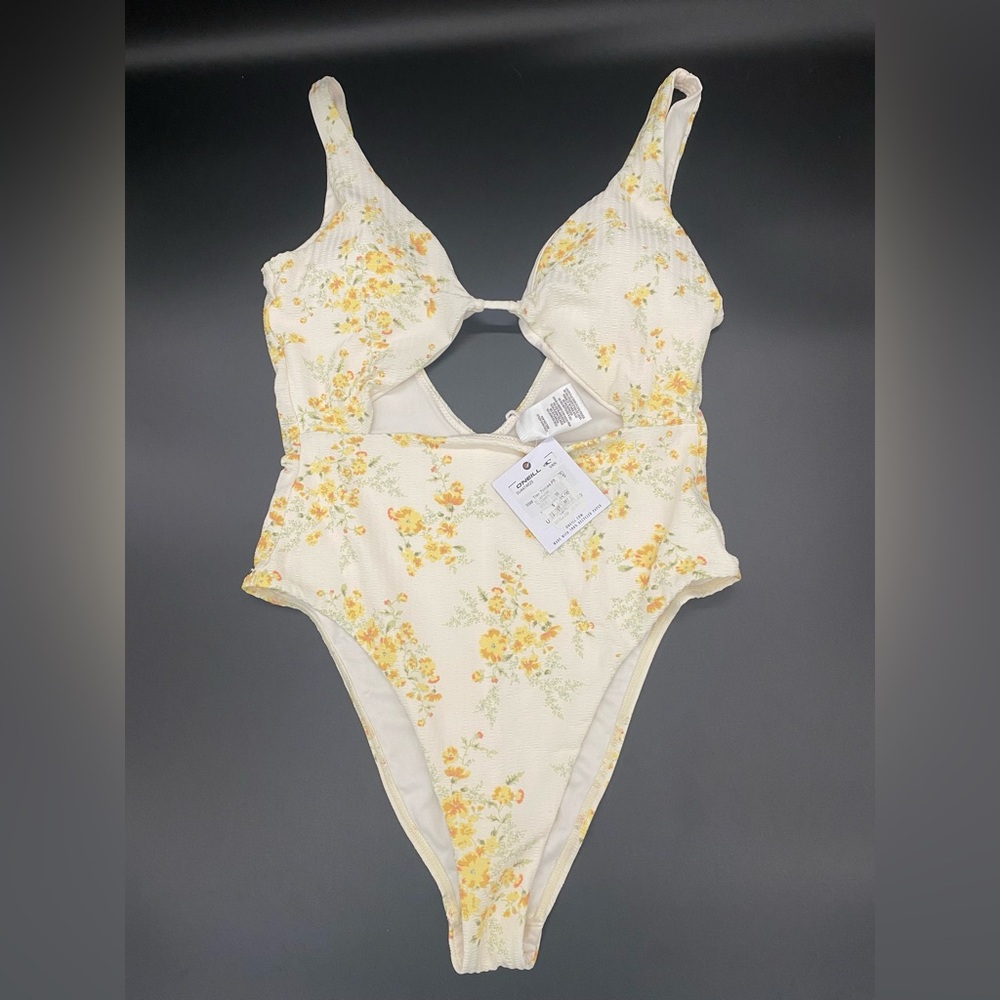 Oneill Floral One Piece Swimsuit - Cream and Yellow